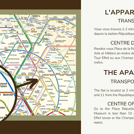 Apartmán 2pers#republique#paris 3